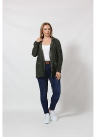 Resim B027h Cebi Pullu Kapüşonlu Gömlek Haki 001 