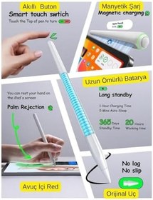 Resim iPad Profesyonel Stylus Kalem Palm Rejection Özellikli Manyetik Şarj Aparatlı Pencil 2 Tablet Kalemi 