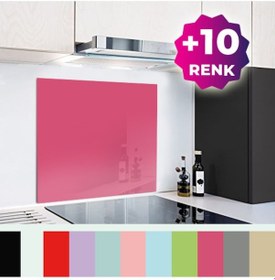 Resim Decorıta Cam Ocak Arkası Koruyucu | Düz Renk 