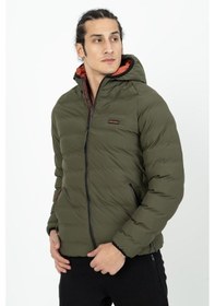 Resim Maraton Sportswear Regular Erkek Kapşonlu Uzun Kol Basic Haki Mont 21501-haki Haki 