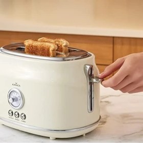 Resim Esmo Home Karaca Retro Ekmek Kızartma Makinesi Krem 