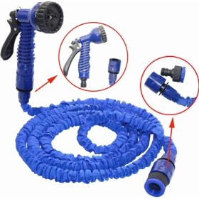 Resim 30 Metre Uzayan Bahçe Sulama Araç Yıkama Hortumu 7 Kademeli Başlık 