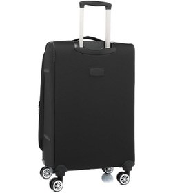 Resim Louisiana Polo 2'li Valiz Seti Orta Ve Kabin Boy Lüx Kumaş Valiz Siyah 2082 Siyah 