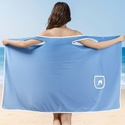 Resim 1 Adet Ultra-Kompakt Yumuşak Ayarlanabilir Havlu Sarma - Yüksek Emicilik, Hızlı Kuruma, Dayanıklı & Renk Hasretmez, Kamp, Plaj, Havuz, Spa, Seyahat İçin Taşınabilir Giysi Havlusu, Spabanyo Aksesuarı, Modern Tasarım, Kompakt Tasarım, Dış Mekan Tutkunları İçin 