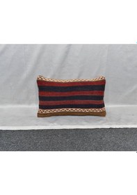 Resim Zehra Abla Halı Yeni El Dokuma Dekoratif Lumbar Kilim Kırlent Yastık Kılıfı 6100 
