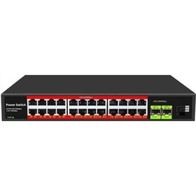 Resim Uranium POE-G2402SFP-300W 24 Port Gigabit + 2xGB SFP Uplink POE Rackmount Switch 