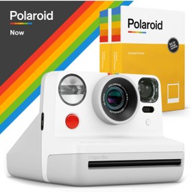 Resim Polaroid Now Beyaz Instant Fotoğraf Makinesi Ve 16'lı Film Hediye Seti 