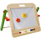 Resim Wood Ahşap Yazı Tahtası Beyaz Magnetli Ve Kara Tahta Masa Üstü 