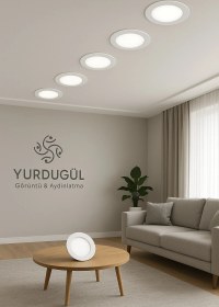 Resim Pars 6w Beyaz Kasa Beyaz Işık Led Spot 65mm Delik Çapı 4lü Paket Beyaz 