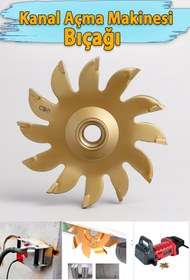 Resim Badem10 Kanal Açma Makinesi Yedek Bıçağı Proter 1090 Uyumlu Duvar Beton Kesim Kesme Delik Bıçak Disk 115 mm 