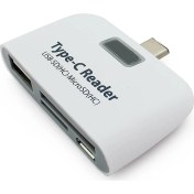 Resim Alfais 4941 Type C Usb 3.1 Kart Okuyucu Micro Usb Sd Card Reader Çevirici 