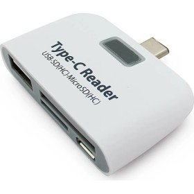 Resim Alfais 4941 Type C Usb 3.1 Kart Okuyucu Micro Usb Sd Card Reader Çevirici 