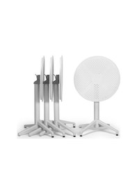 Resim Bintaşmobilya Beyaz Katlanır Cafe Otel Dış Mekan Bahçe Masası Beyaz 