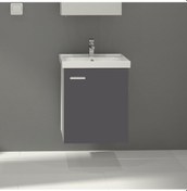 Resim Denko Terra 50 Cm Mdf Antrasit Gri Banyo Dolabı Alt Modül, Lavabo Antrasit - Gri 