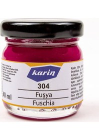 Resim Karin Ezilmiş Ebru Boyası 40ml 304 Fuşya 
