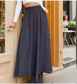 Resim Kadın Yeni Sezon Beli Lastikli A Kesim Salaş Uzun Yüksek Bel Kupra Etek 3676286 Siyah 