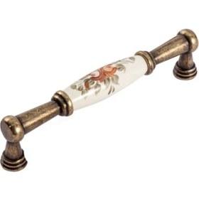 Resim A 204 Antik Gül Desen Porselen Kulp 128 mm 