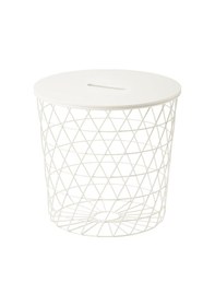 Resim Saklama Bölmeli Sehpa, Beyaz, 44 Cm Beyaz 