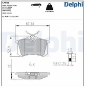 Resim Seat Ibiza 2 Arka Fren Balatasi 1996-2001 Delphı Lp565 