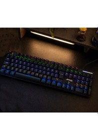 Resim Jedel Kl-138 Blue Switch Mekanik Rgb Efekli Işıklı Oyuncu Klavye Q Türkçe Klavye 