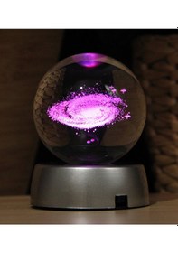 Resim 3d Boyutlu Kristalleşmiş Cam Işıklı Büyük Boy Küre 