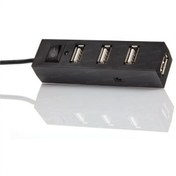 Resim Dark Dk Ac Usb241 4port Usb 2 0 Siyah Usb Çoklayıcı Hub Anahtarlı 