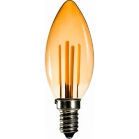 Resim Ayt Ledx BR-AL05 5 Watt E14 400 Lümen Amber Rustik Ampul Dekoratip LED Aydınlatma 