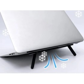 Resim Varyant Store 2 Kademeli Katlanabilir ve Yapışkanlı Laptop Standı Siyah 