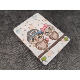 Resim Cep Ayna Baykuş Makyaj Çanta Seyahat Taşınabilir Ayna Kozmetik Büyüteç Kompakt 