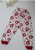 Resim RİSEONBABY Aslanlı Uzun Kol Erkek Bebek Pijama Takımı Kırmızı 