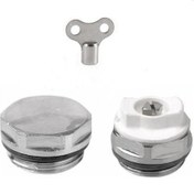 Resim Purjör - Purjör Anahtarı ve Tapa Radyatör Havlupan Montaj Set Beyaz 