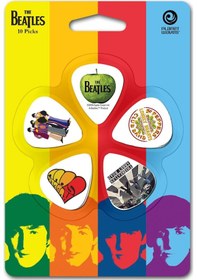 Resim Planet Waves 1cwh4-10b3 Beatles Albums Pena Medium 10'lu Paket Beatles Görselli - Selüloit - Klasik Ton 