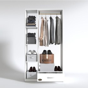 Resim Kenzlife giysi dolabı mengühan 175*90*40 byz gardırop 1 çekmeceli 