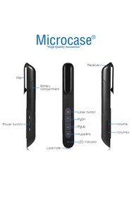 Resim Microcase Kalem Tipi Kablosuz Lazerli Wireless Sunum Kumandası - Al3236 