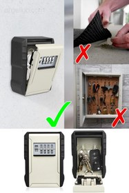 Resim AlGeliyo Şifreli Anahtar Dolabı Airbnb Anahtar Dolabı Çelik Şifreli Anahtar Kutusu 