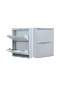 Resim Mobilyapratik 2'li Metal Ayakkabılık Gri 