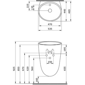 Resim Bocchi Venezia Asma Monoblok Lavabo Mat Kahve 