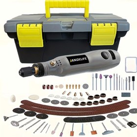Resim 76 adet Li-ion Pil ile Mini Kablosuz Döner Aracı, 3 Döner Hız 5000rpm-15000rpm, Taşınabilir USB Şarj, Zımparalama, Oyma, Parlatma ve DIY Yapıtları için Aksesuarlarla Çok Amaçlı Güç Döner Aracı 