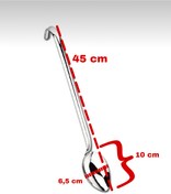 Resim hürpa tedarik Endüstriyel sanayi tipi kulplu kaşık no 3 45 cm 