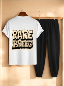 Resim Unisex Rare Breed Baskılı Eşofman Takımı Beyaz 