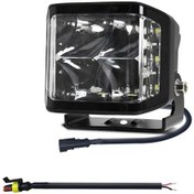 Resim Led Çalışma Işığı 3 Taraflı Işık 6000k 100w Sürüş Işıkları Ip67 Su Geçirmez Spot Işıklar Kamyon, Motosiklet, Suv, Atv Ve Tekneler İçin 