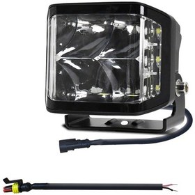 Resim Led Çalışma Işığı 3 Taraflı Işık 6000k 100w Sürüş Işıkları Ip67 Su Geçirmez Spot Işıklar Kamyon, Motosiklet, Suv, Atv Ve Tekneler İçin 
