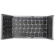 Resim Rogfer B033 Şarj Edilebilir 3 Katlı 64 Tuşlu Dokunmatik Yüzeyli Bluetooth Kablosuz Klavye Gri - Grey 