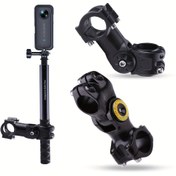 Resim 1.5m Selfie Çubuğu ile Ayarlanabilir Açılıklı Motosiklet Kamera Tutucu - Insta360, GoPro ve Daha Fazlası için Dayanıklı Demir Kelepçe - Kurulum Araçları Dahil, Sokak-Tur Motosiklet Aksesuarları | Ayarlanabilir Kamera Tutucu | Dayanıklı İnşaat, Motosiklet Aksesuarları 