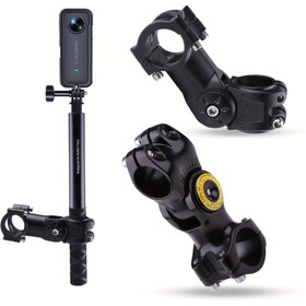 Resim 1.5m Selfie Çubuğu ile Ayarlanabilir Açılıklı Motosiklet Kamera Tutucu - Insta360, GoPro ve Daha Fazlası için Dayanıklı Demir Kelepçe - Kurulum Araçları Dahil, Sokak-Tur Motosiklet Aksesuarları | Ayarlanabilir Kamera Tutucu | Dayanıklı İnşaat, Motosiklet Aksesuarları 