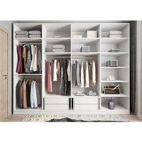 Resim Hugo 8 Kapaklı Dolap Gardırop Beyaz 