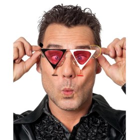 Resim MCM Group Siyah Beyaz Renk Martini Parti Gözlüğü 