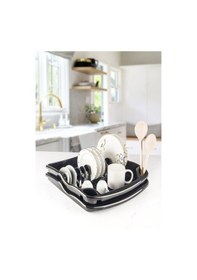 Resim Siyah Renk Bulaşıklık/Tabaklık/Bulaşık Sepeti Siyah 