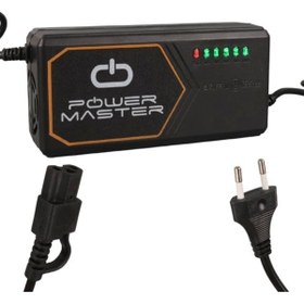 Resim Powermaster PM-31801 60 Volt - 20 Amper IEC C15 Dişi Uçlu Kapasite Göstergeli Elektrikli Bisiklet Şa 