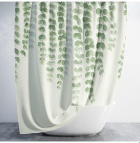 Resim Banyo Perdesi 1x180x200 Tek Kanat Duş Perdesi Halka Hediyeli Duşakabin Perdesi Ivy Çok Renkli 